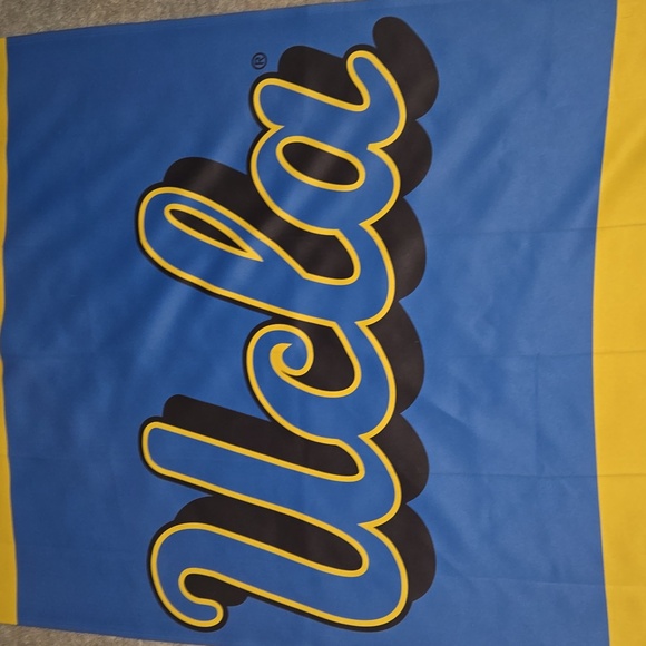 RARE VINTAGE UCLA BEAR LETTERS 28" X 40" VERTICAL HANG FLAG - Picture 2 of 5
